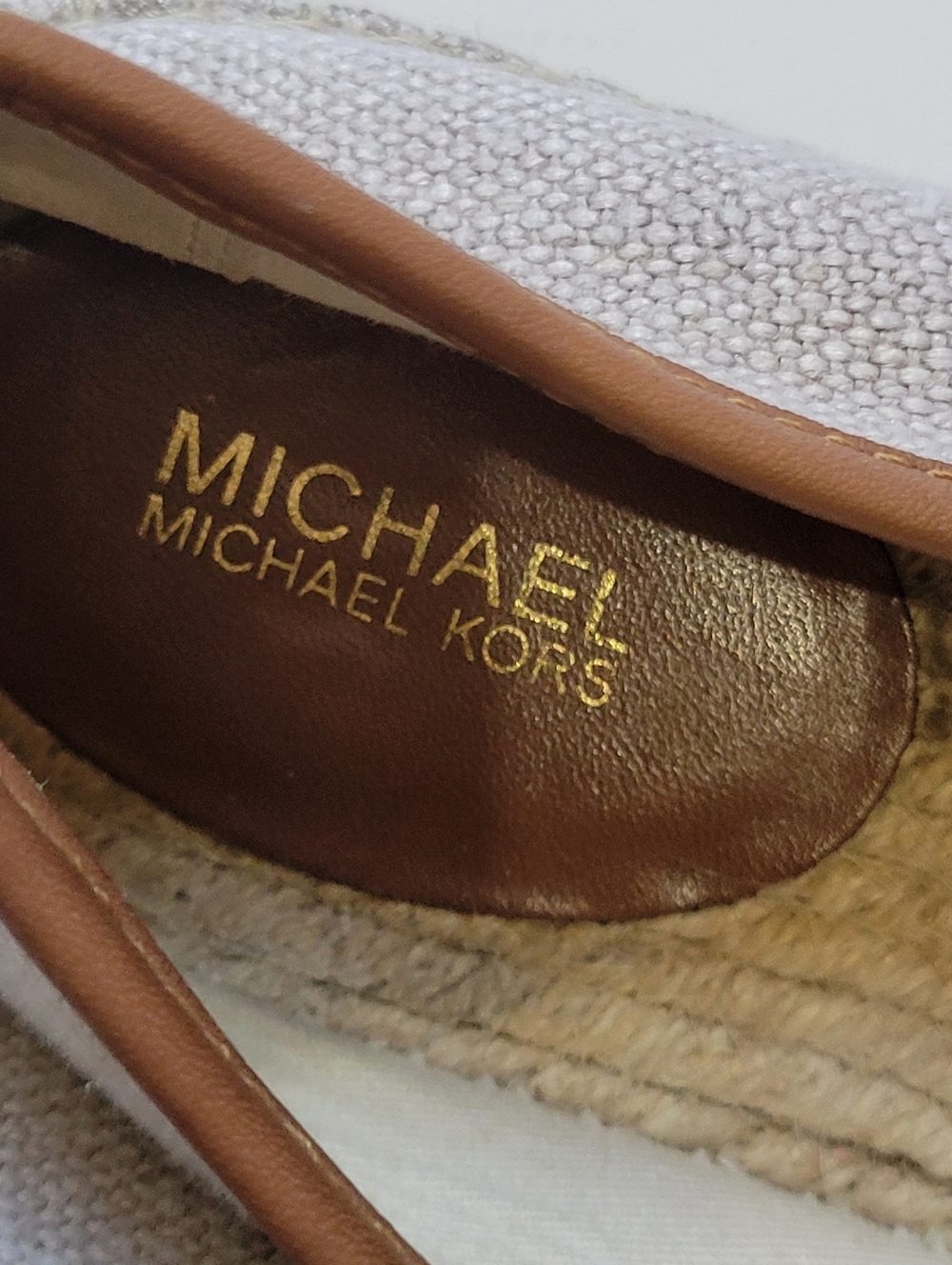 Michael Kors Kendrick Beaded Palm Leaf Flat Espadrilles Boho Tropical Summer - Picture 7 of 7